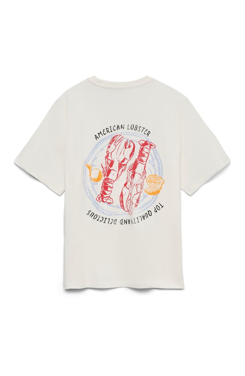 VERO MODA Ciara Caty Short Sleeve T-Shirt, Alternate, color, Snow White American Lobster