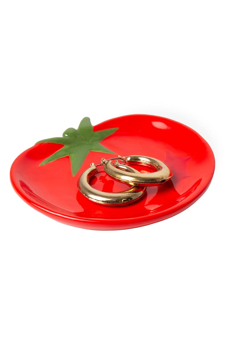 doiy Tomato Trinket Tray, Alternate, color, Red