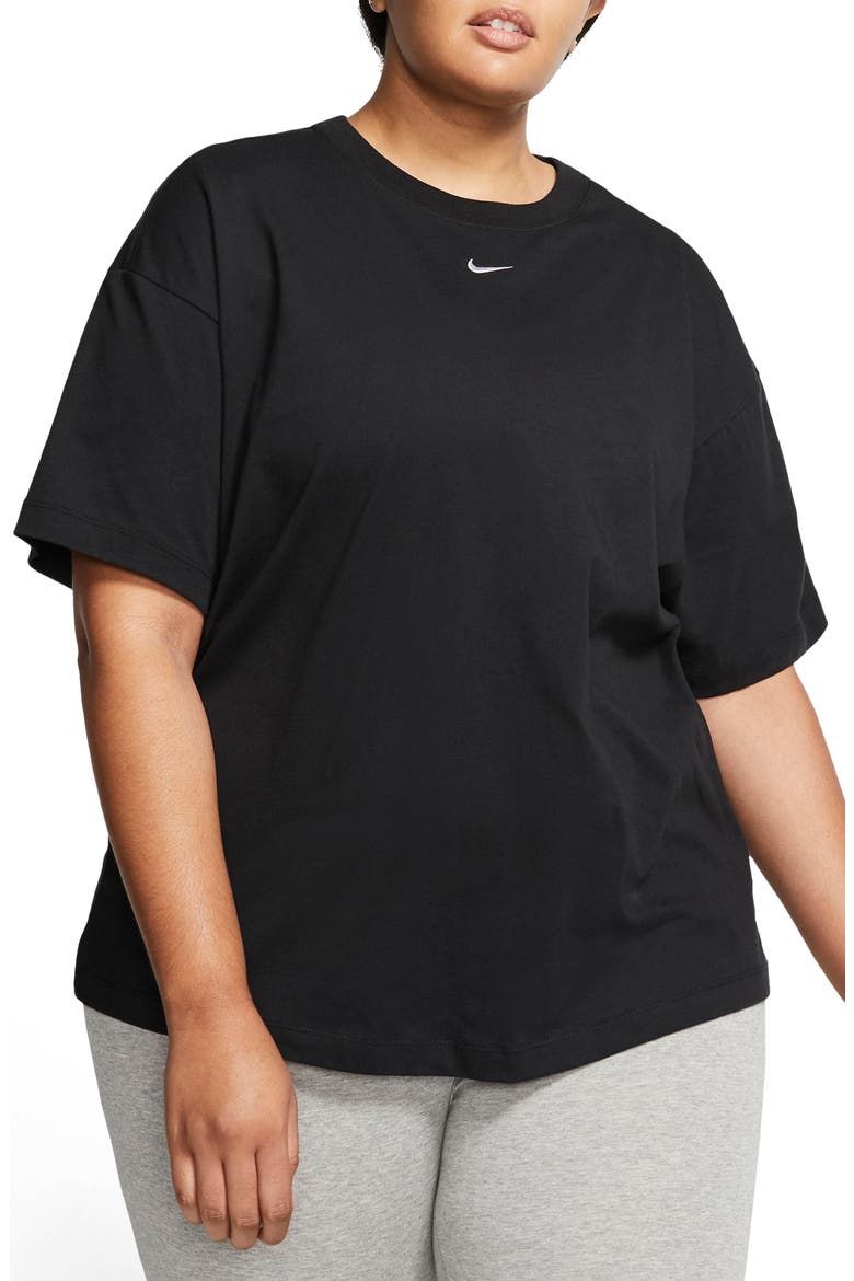 Sportswear Essential Crewneck T-Shirt, Main, color, BLACK/ WHITE
