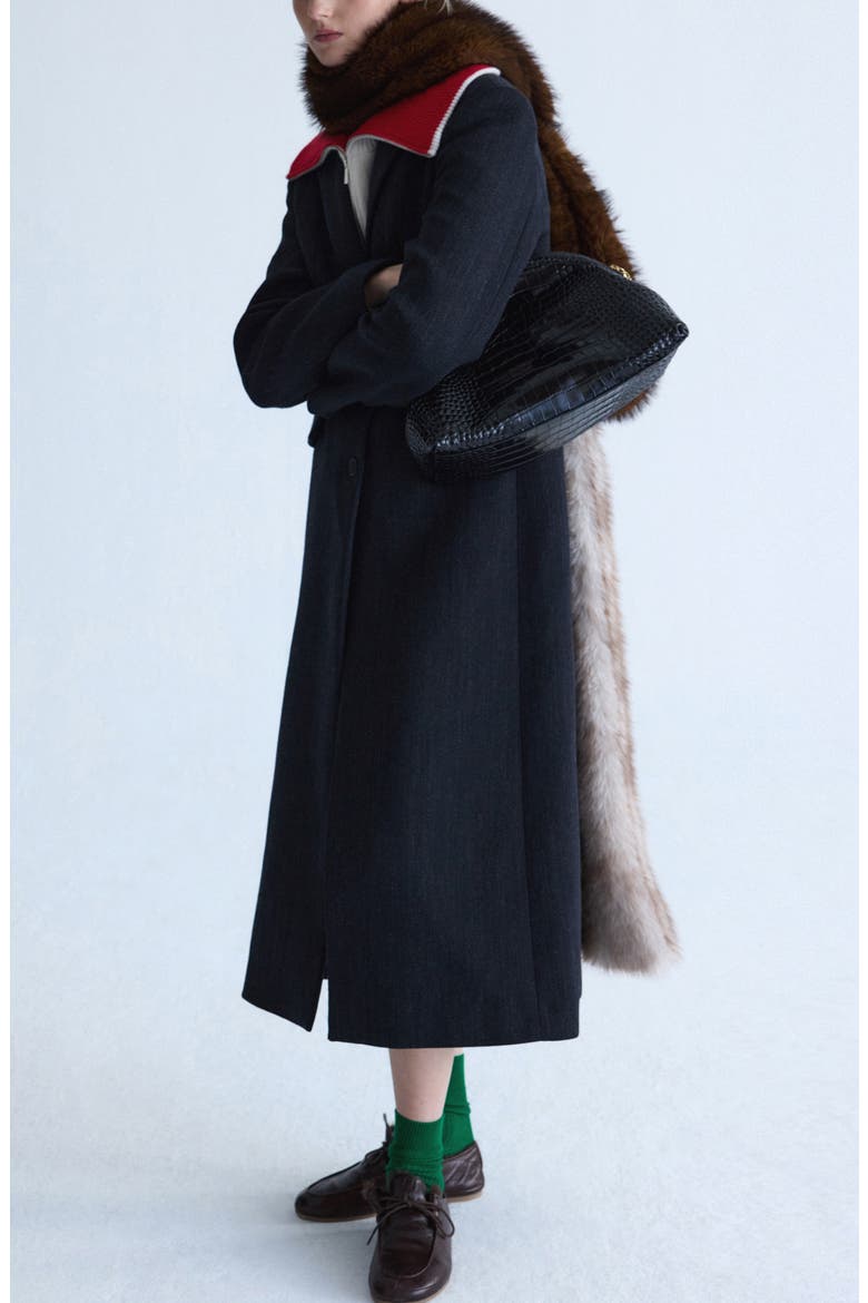 Tailored Wool Blend Coat, Main, color, GREY