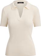 Lauren Ralph Lauren Rib Knit Polo Sweater