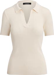 Lauren Ralph Lauren Rib Knit Polo Sweater