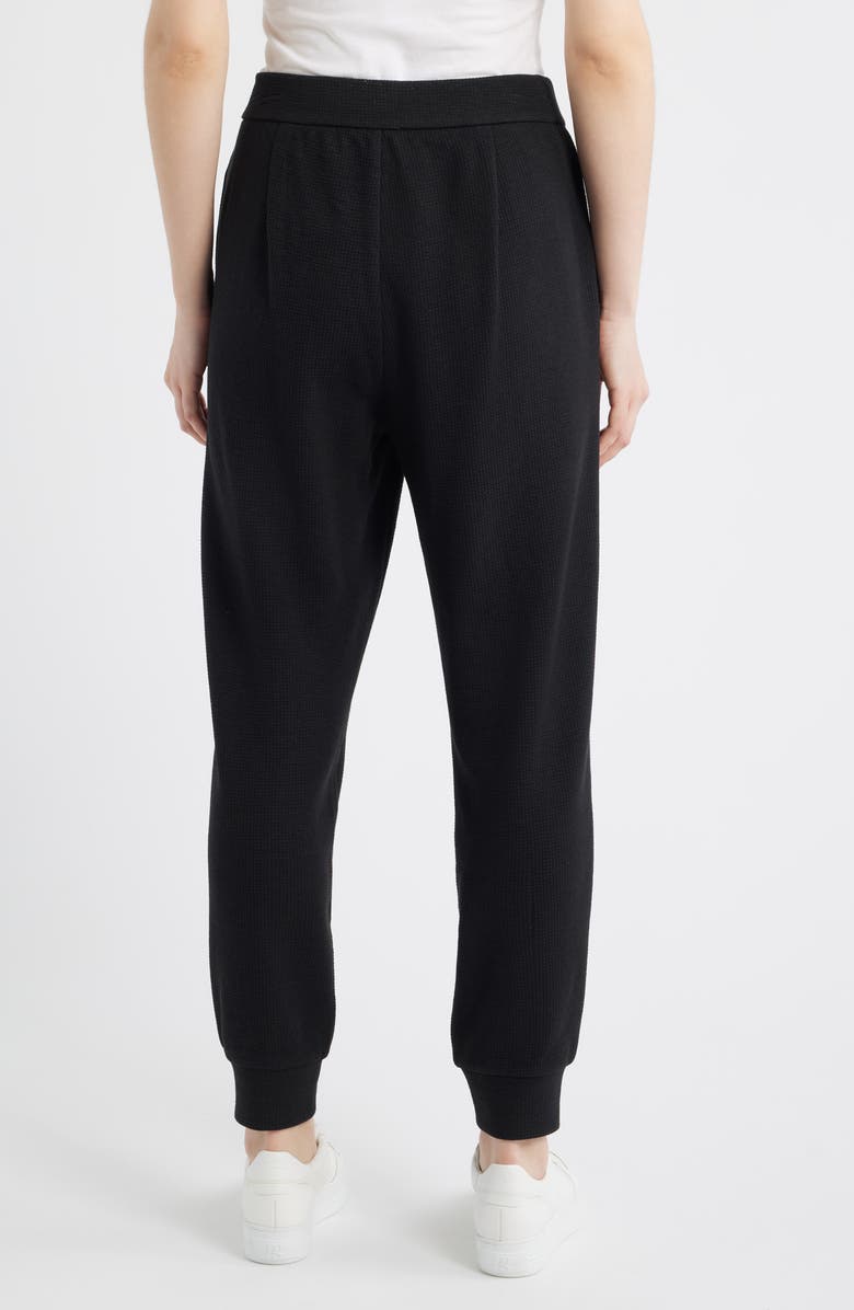 Eileen Fisher Waffle Knit Joggers, Alternate, color, Black