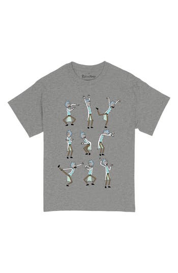 Ripple Junction Rick And Morty Rick's Dance Moves Graphic T-shirt In Gray