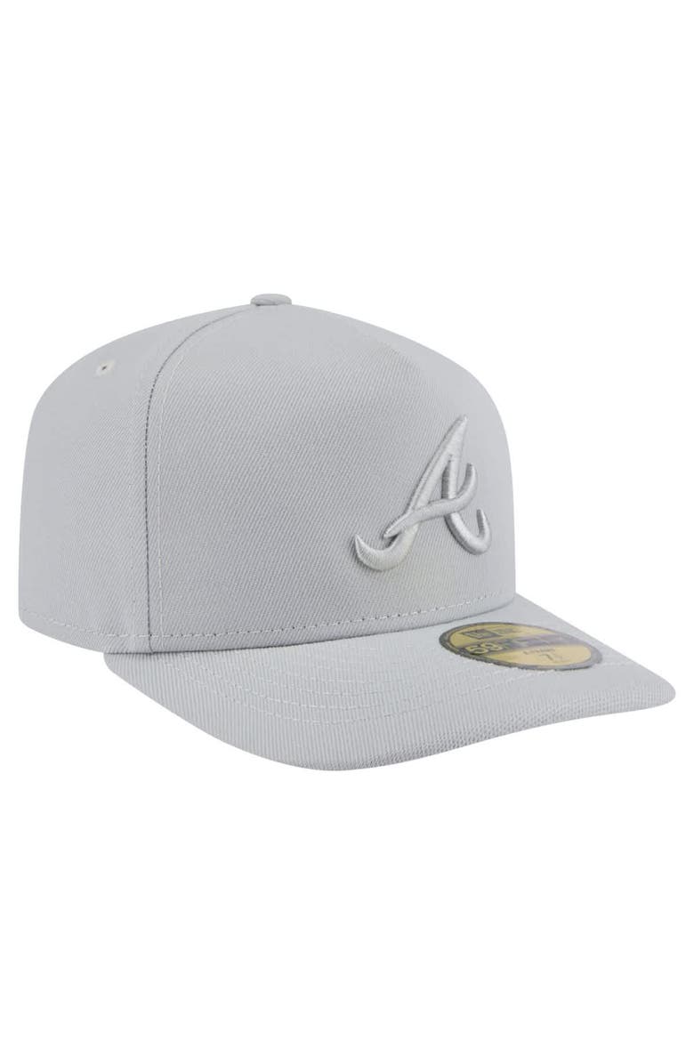 New Era Men's New Era  Gray Atlanta Braves Colorpack 59FIFTY Fitted Hat, Alternate, color, 