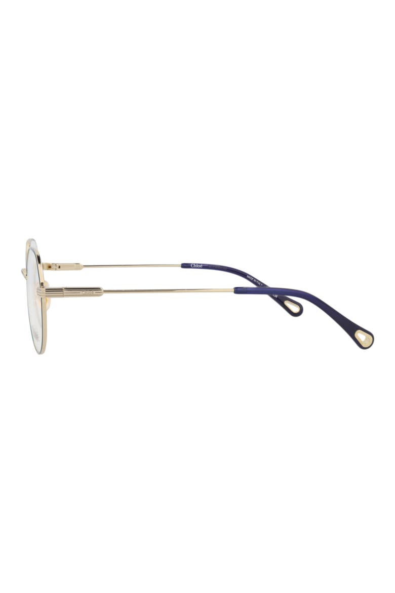 48mm Small Round Optical Glasses, Alternate, color, GOLD GOLD TRANSPARENT