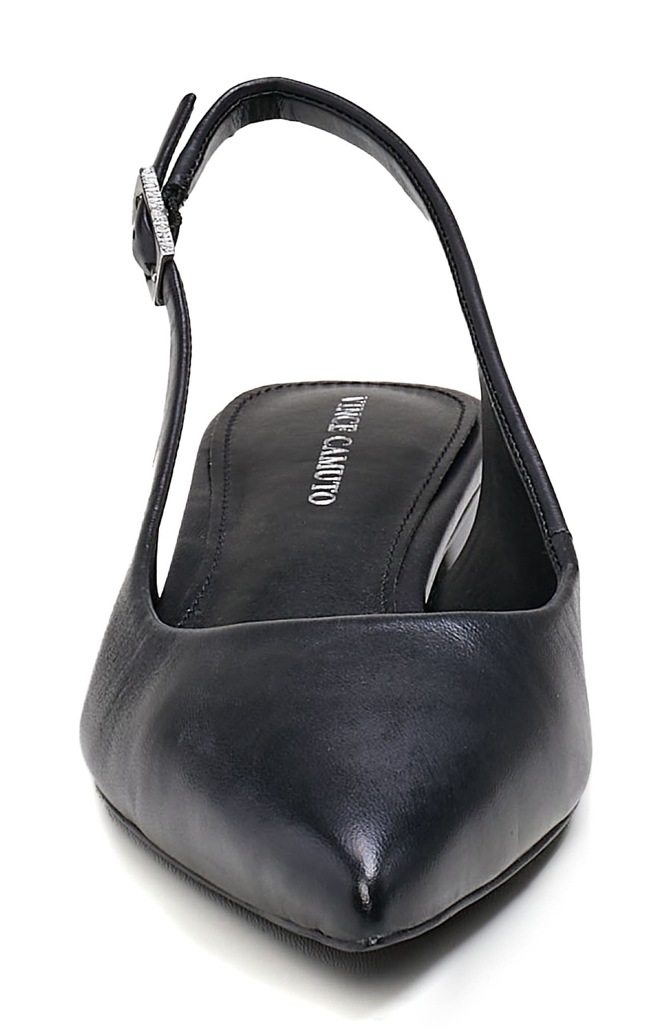 Jesander Pointed Toe Slingback Flat, Alternate, color, BLACK BABY SHEEP