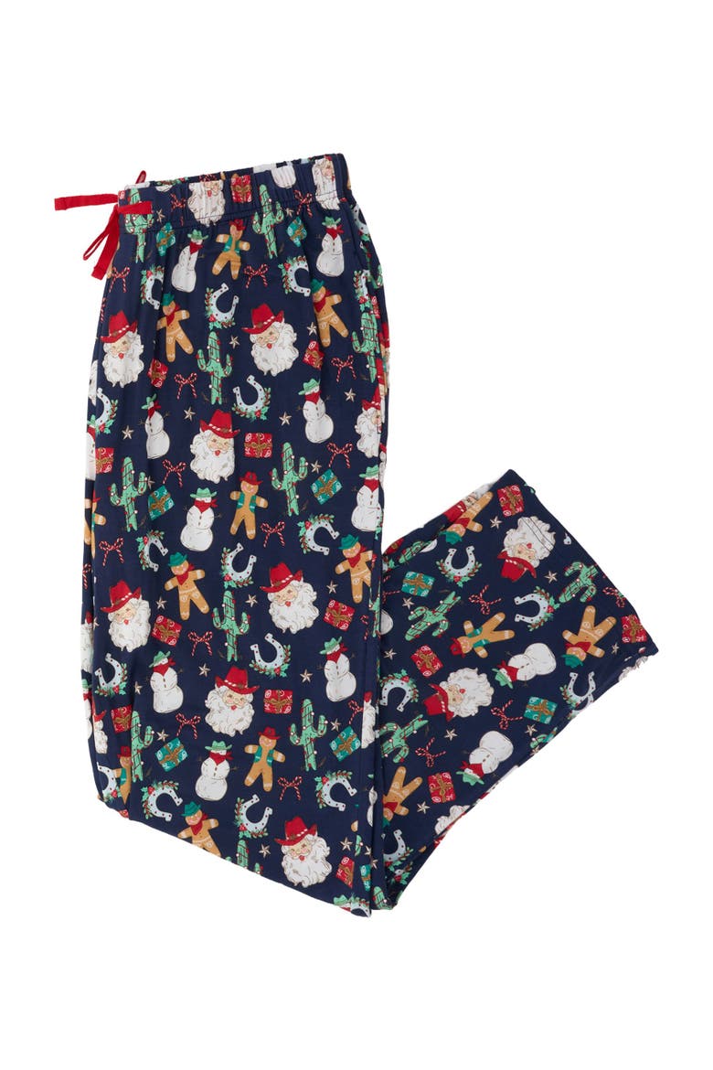 SoftSnooze Unisex Holiday Adult Pajama Pants, Main, color, Giddy Up Santa