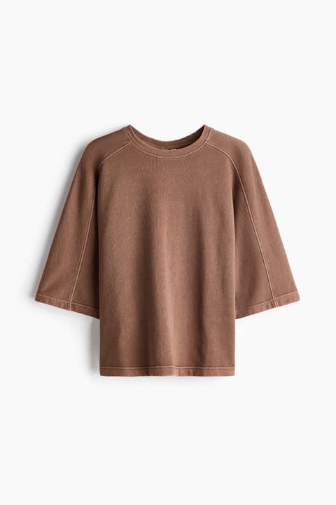 Short-sleeved Cotton Sweatshirt