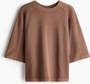 H&M Short-sleeved Cotton Sweatshirt