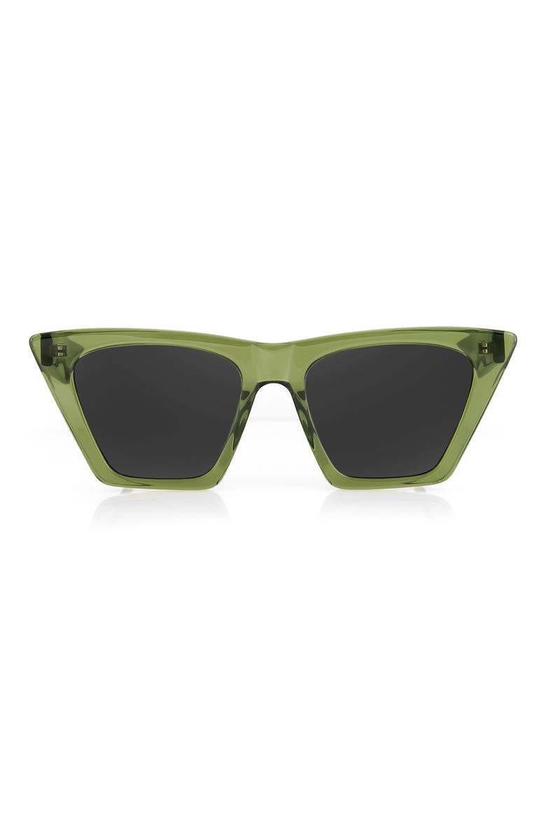 Roux 54mm Cat Eye Sunglasses, Main, color, GREEN/ BLACK