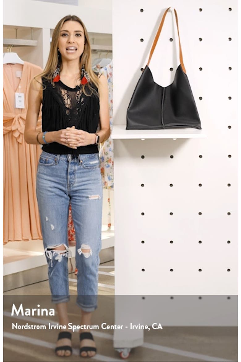 Center Seam Faux Leather Tote video