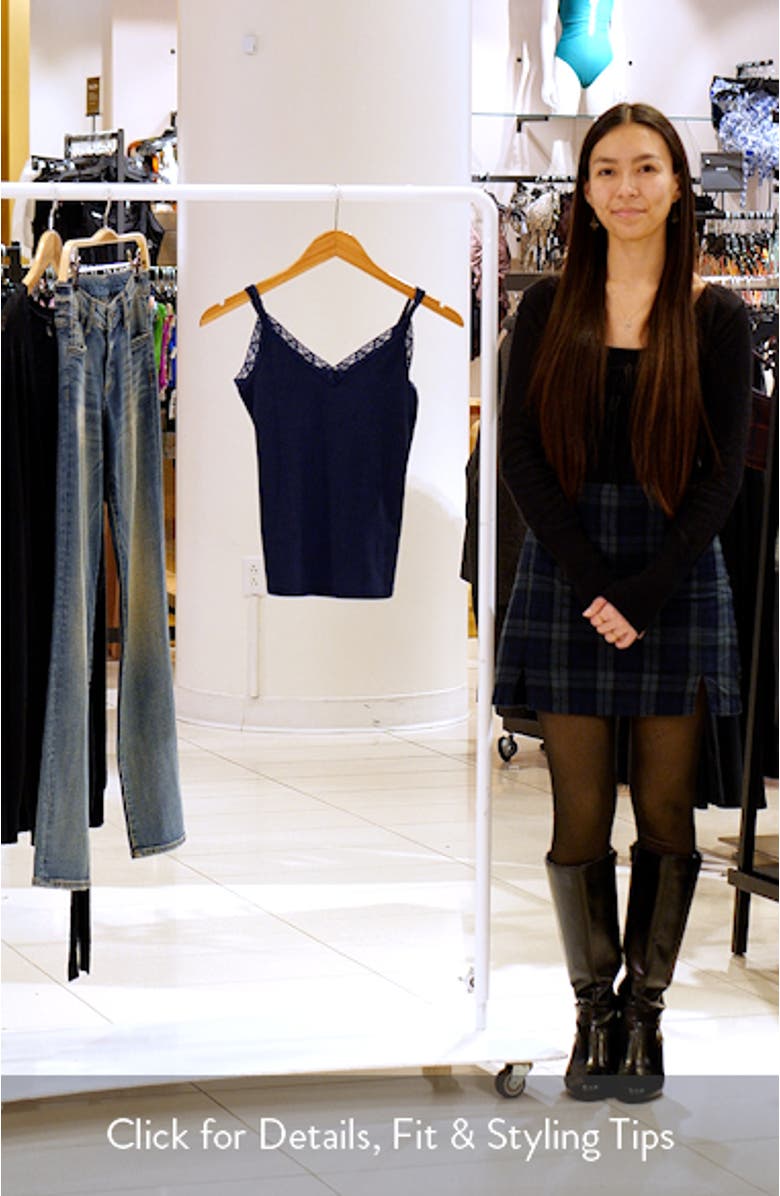 Lace Trim V-Neck Camisole, sales video thumbnail