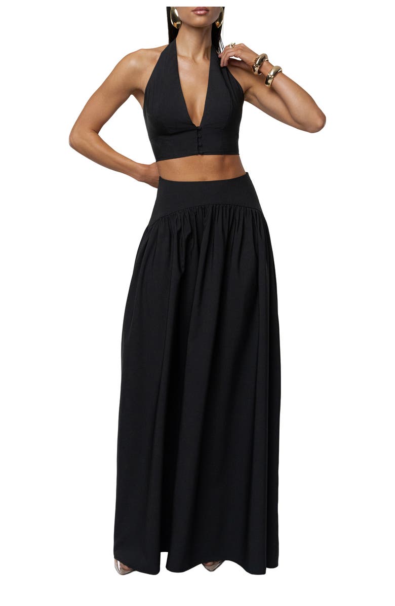 JLUXLABEL Haven Skirt Set, Alternate, color, Black