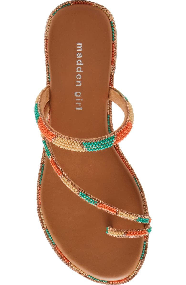 Madden Girl Spotlight Toe Loop Sandal, Alternate, color, Turquiose Multi
