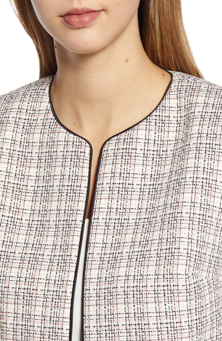 Anne Klein Plaid Jacket, Alternate, color, Devonshire/ Anne White