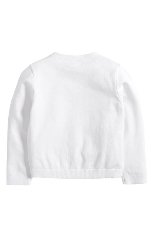 Next Kids' Textured Cotton Blend Cardigan In White