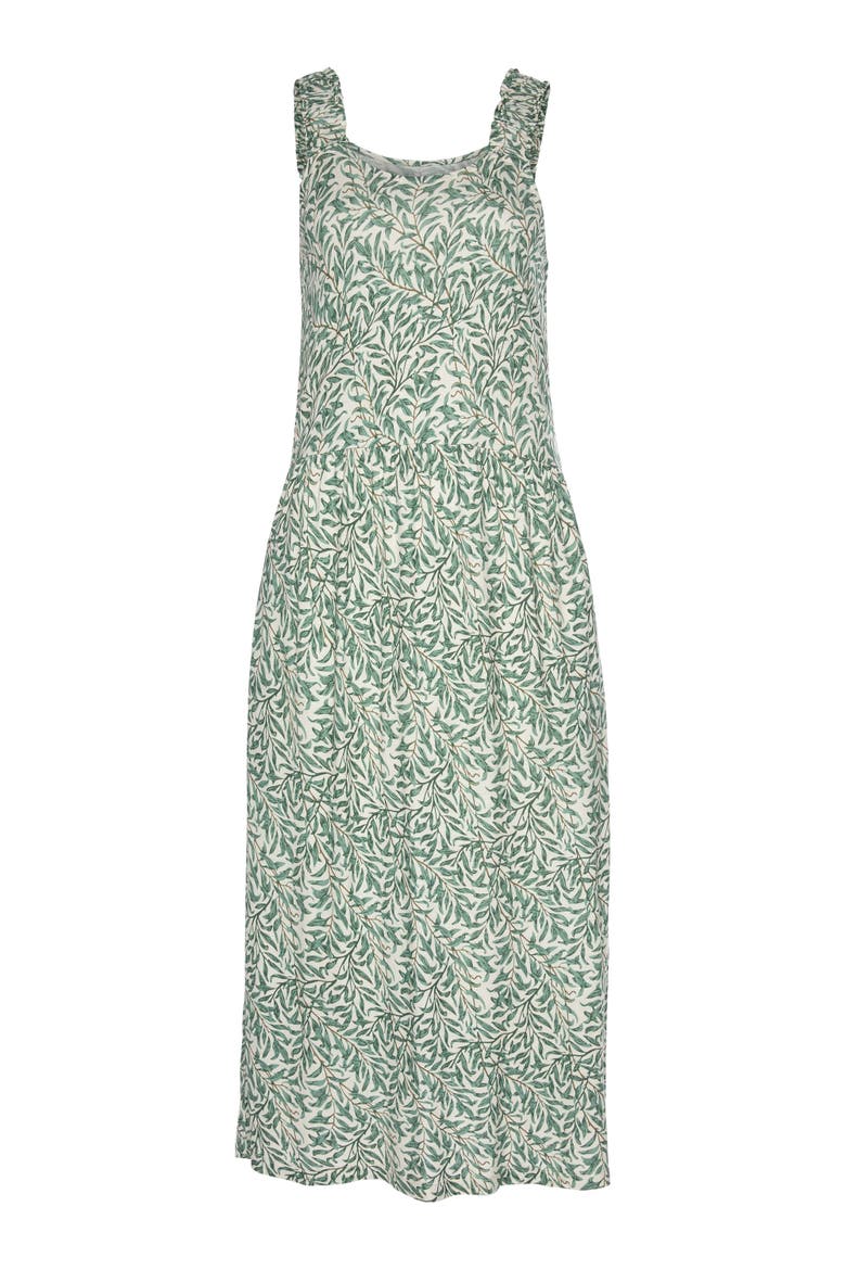 Smocked Strap Dress, Alternate, color, Green Printed
