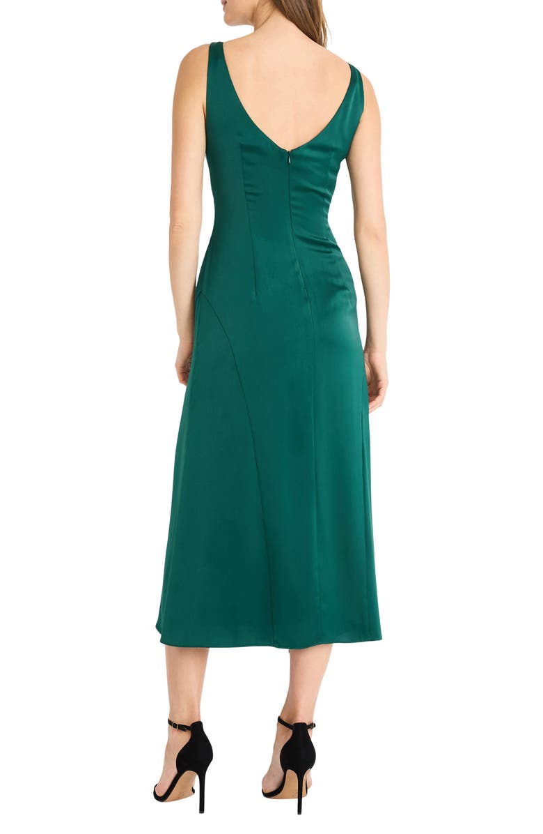 Maggy London Ruched Sleeveless Midi Dress, Alternate, color, 