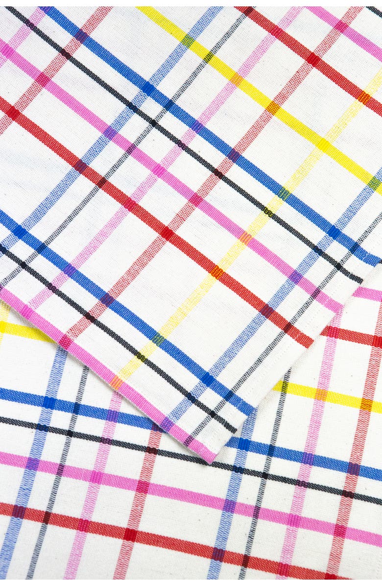 Archive New York Vera Plaid Handwoven Cotton Placemats, Set of 4, Alternate, color, White