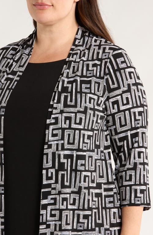 Connected Apparel Two Piece Jacket & Dress In Black