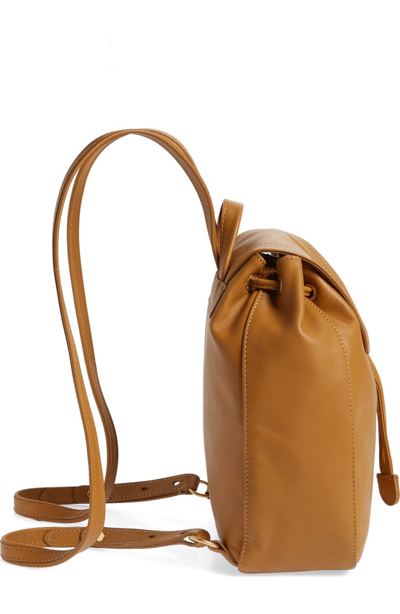 Longchamp Cavalcade Leather Backpack, Alternate, color, Natural