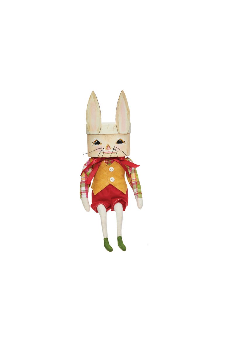 Benny Easter Bunny Joe Spencer Gathered Traditions Figurine 15", Main, color, Red