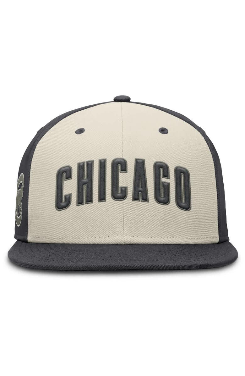 Nike Men's Nike  Cream Chicago Cubs Dri-FIT True Fitted Hat, Alternate, color, Cream