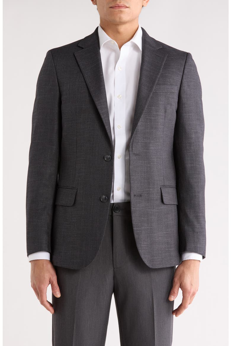 Notch Lapel Blazer, Main, color, GREY