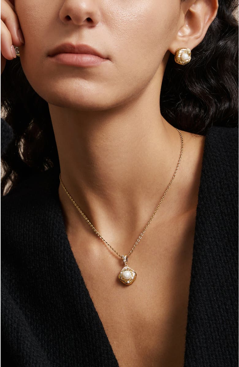 RC RETRO CHIC Canary Pendant, Alternate, color, Gold & White