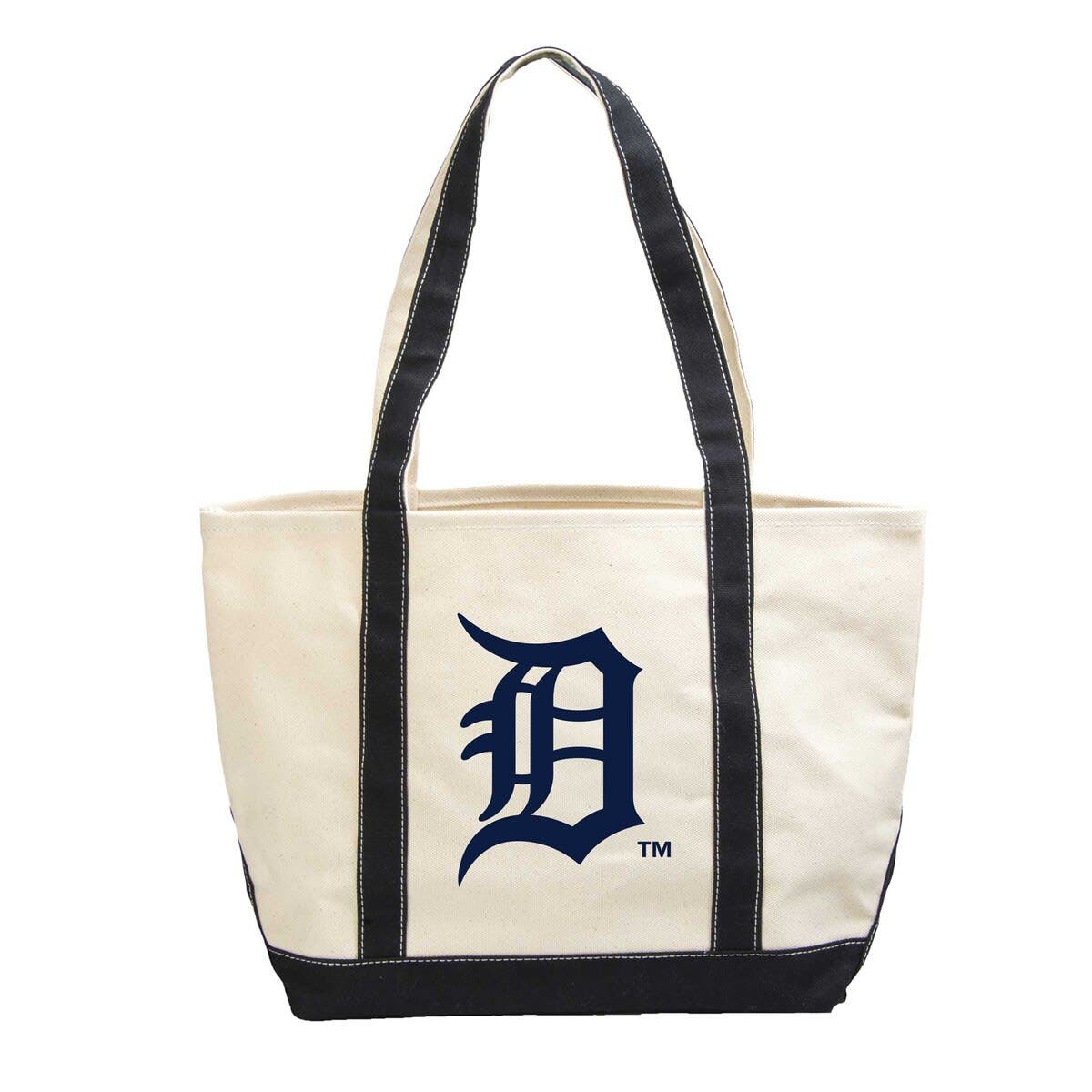LOGO BRANDS Detroit Tigers Canvas Tote Bag, Main, color, 