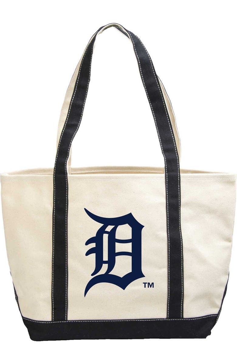 LOGO BRANDS Detroit Tigers Canvas Tote Bag, Main, color,