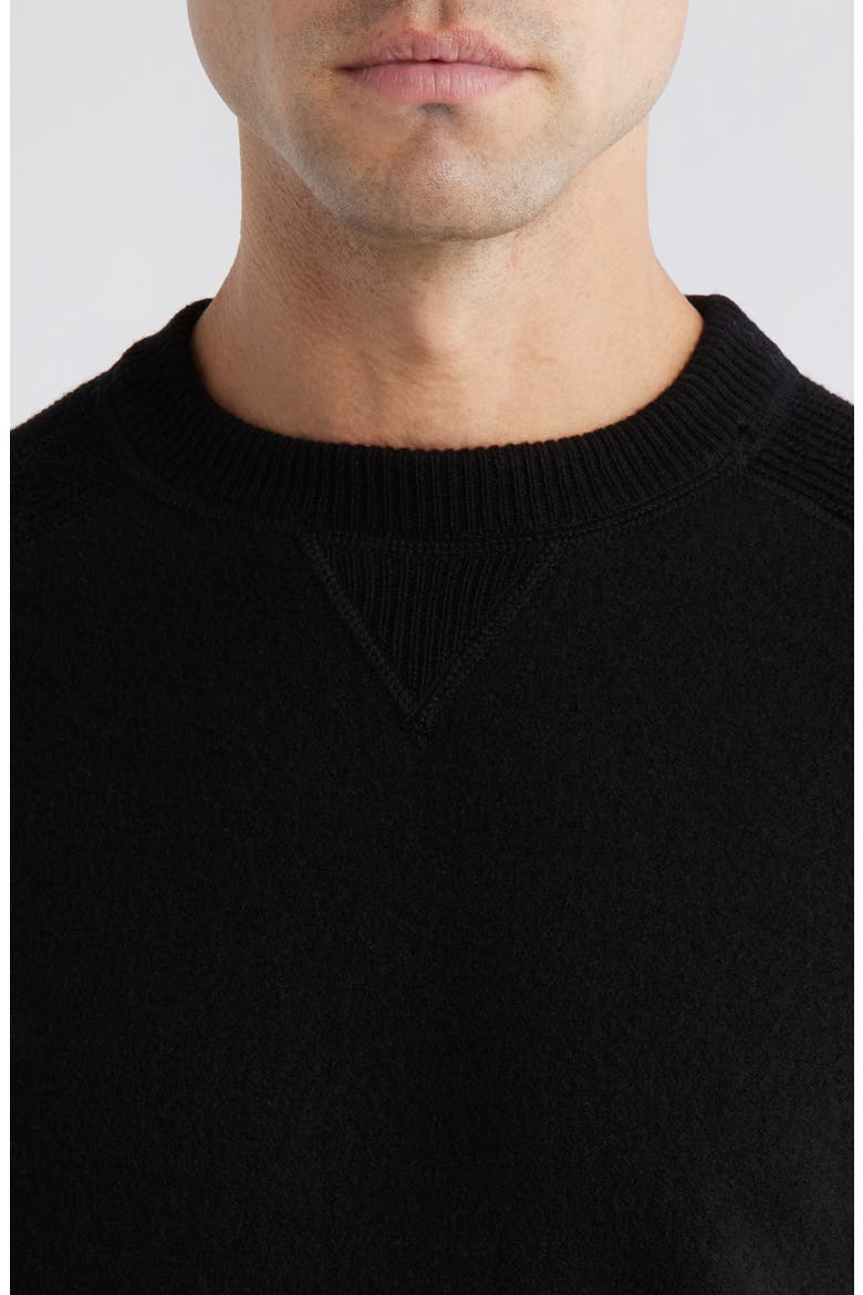 Hero Wool Crewneck Sweater, Alternate, color, BLACK