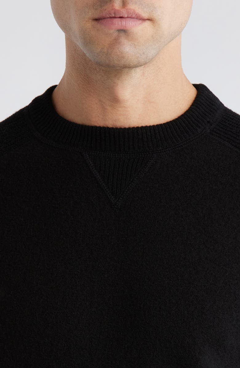 BOSS Hero Wool Crewneck Sweater, Alternate, color, Black