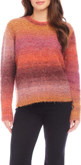 Nordstrom Caslon Pink Orange online Ombré Striped Sweater