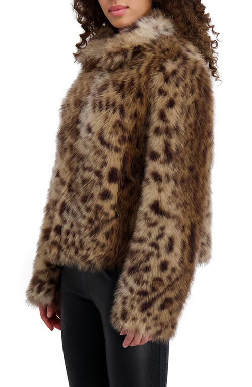 Karl Lagerfeld Faux Fur Jacket In Brown