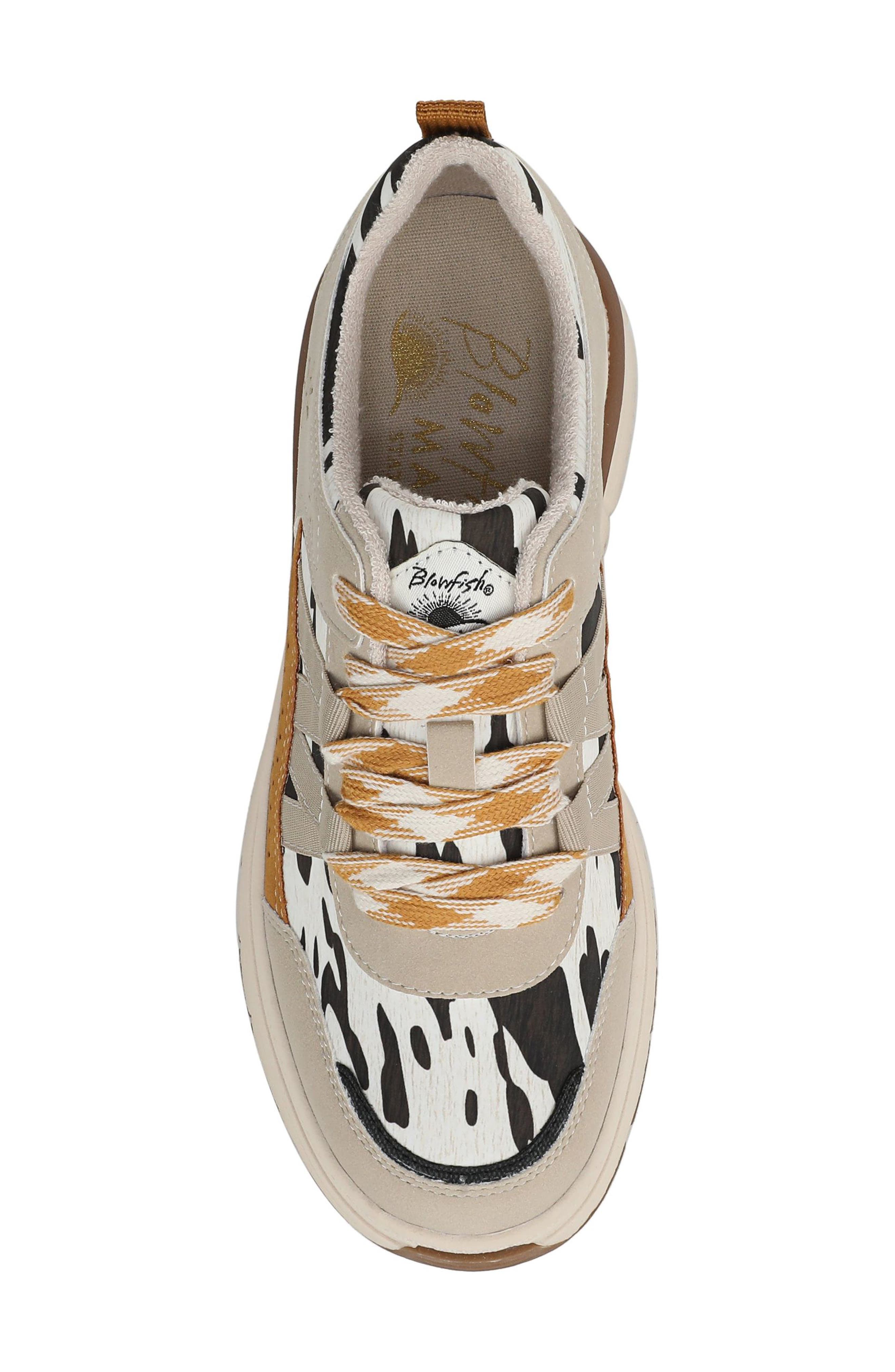 Blowfish Malibu Laurel Sneaker, Alternate, color, Tan/ Gold Multi Suede