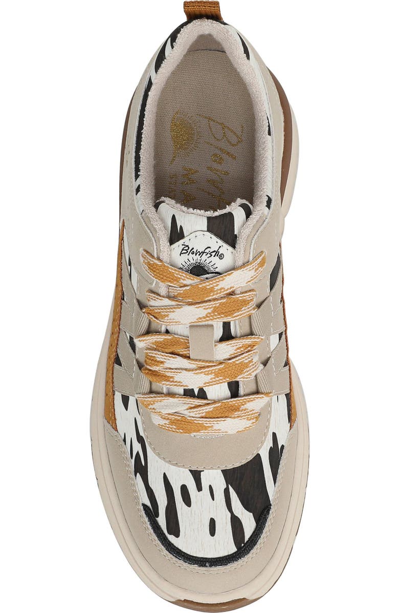 Blowfish Malibu Laurel Sneaker, Alternate, color, Tan/ Gold Multi Suede