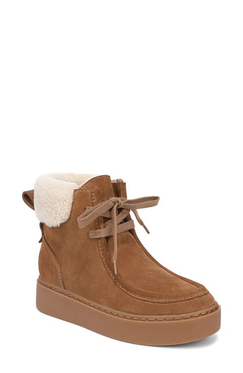 Sunny Genuine Shearling Lined Platform Bootie (Women)