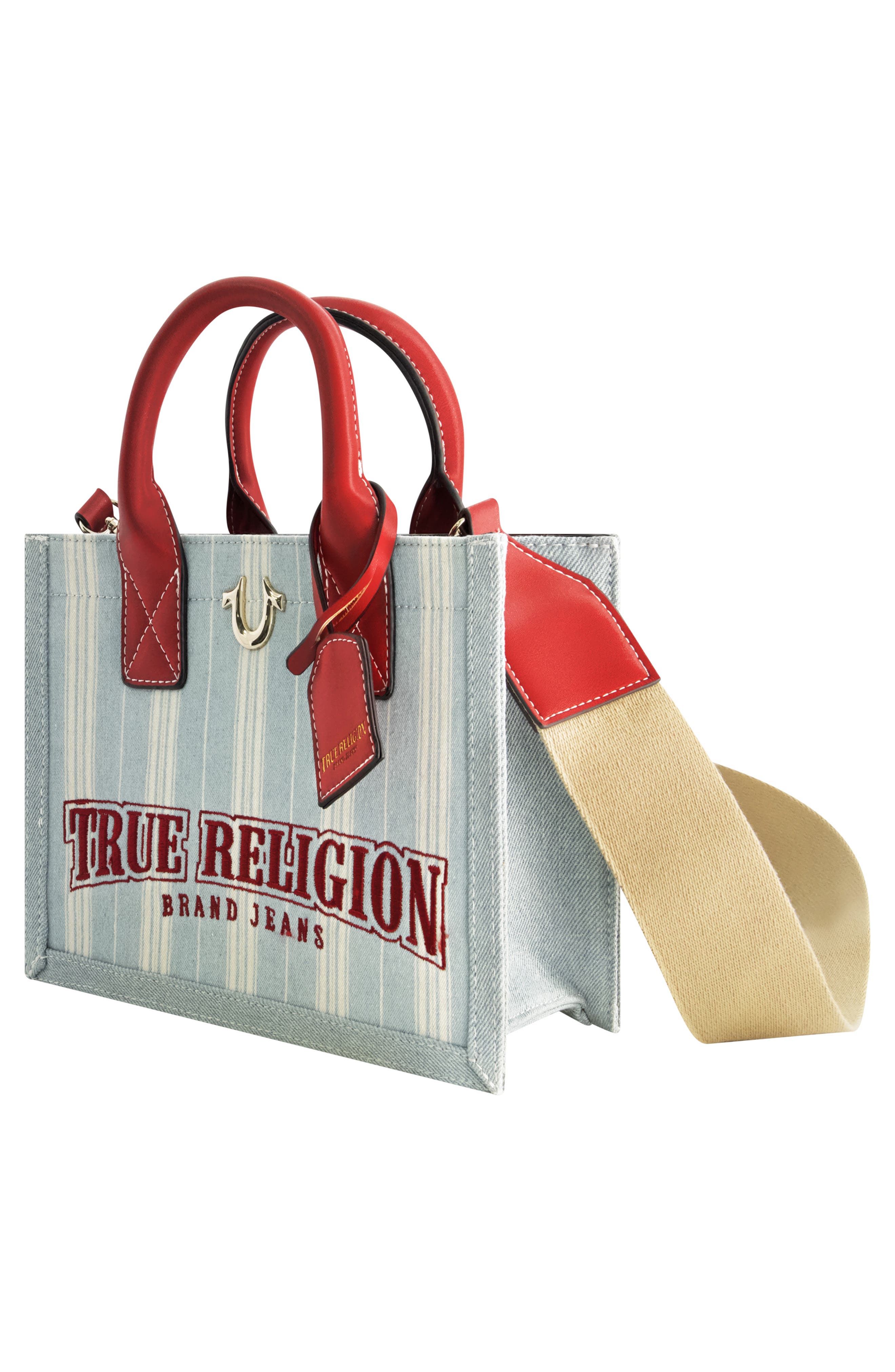 Denim Stripe Modern Tote, Alternate, color, DENIM