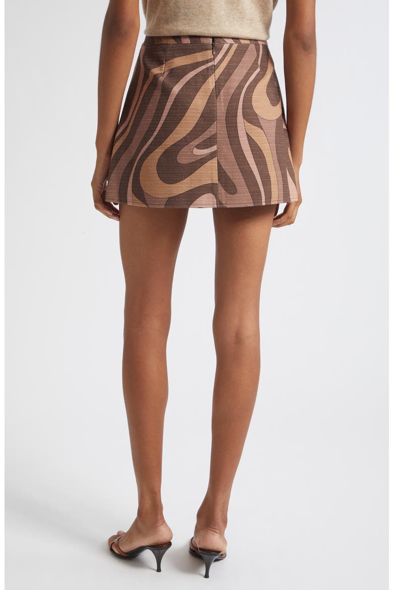 Cyra Low Rise Miniskirt, Alternate, color, SEPIA BROWN MULTI ABSTRACT