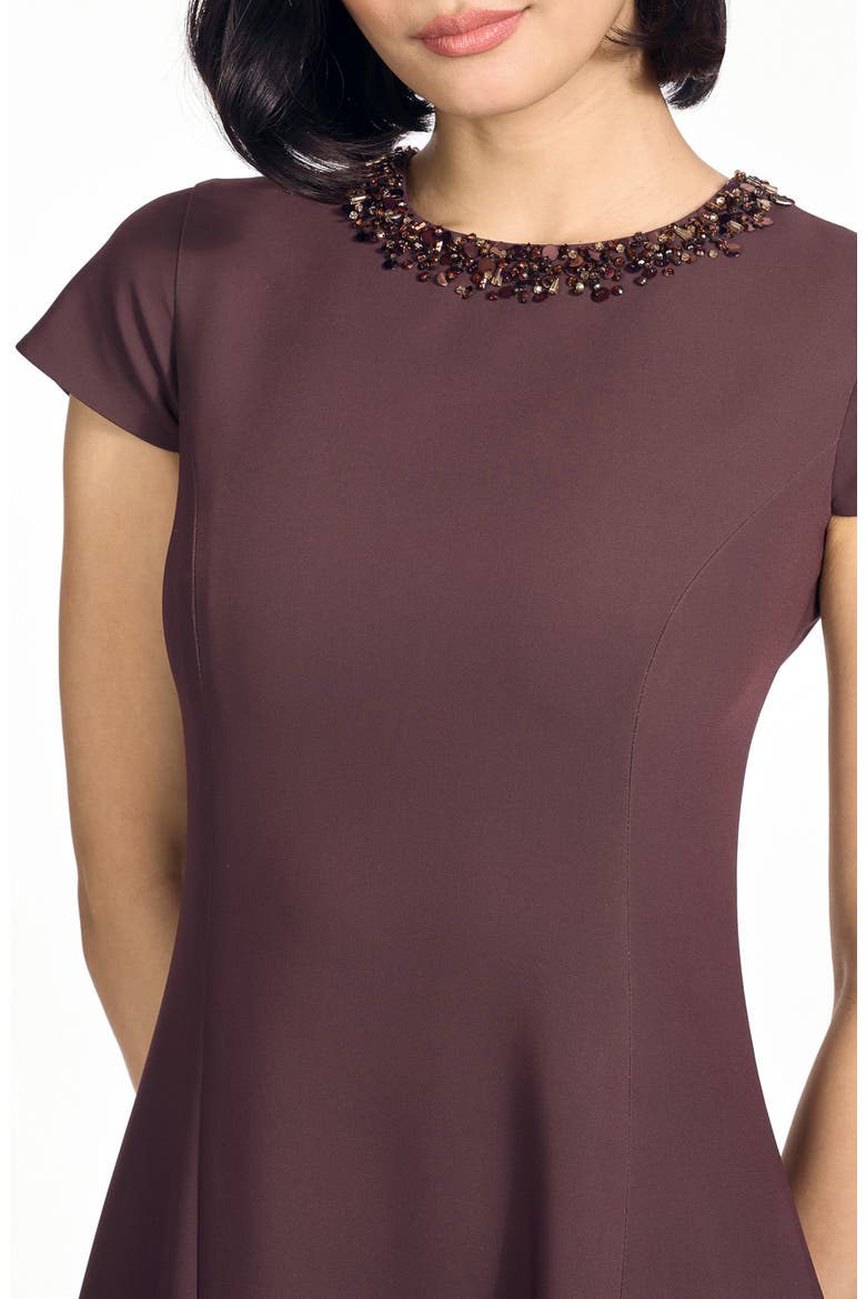 Harper Beaded Midi Dress, Alternate, color, CHOCOLATE COVERED BLOSSOMS