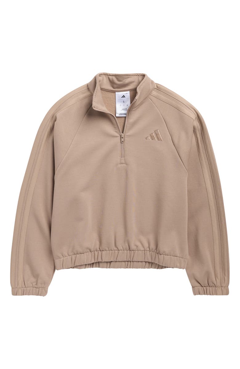 adidas Kids' Training Quarter Zip Top, Main, color, Chalky Brown