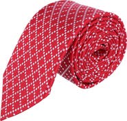 Trafalgar Rowan Geo Pattern Silk Tie