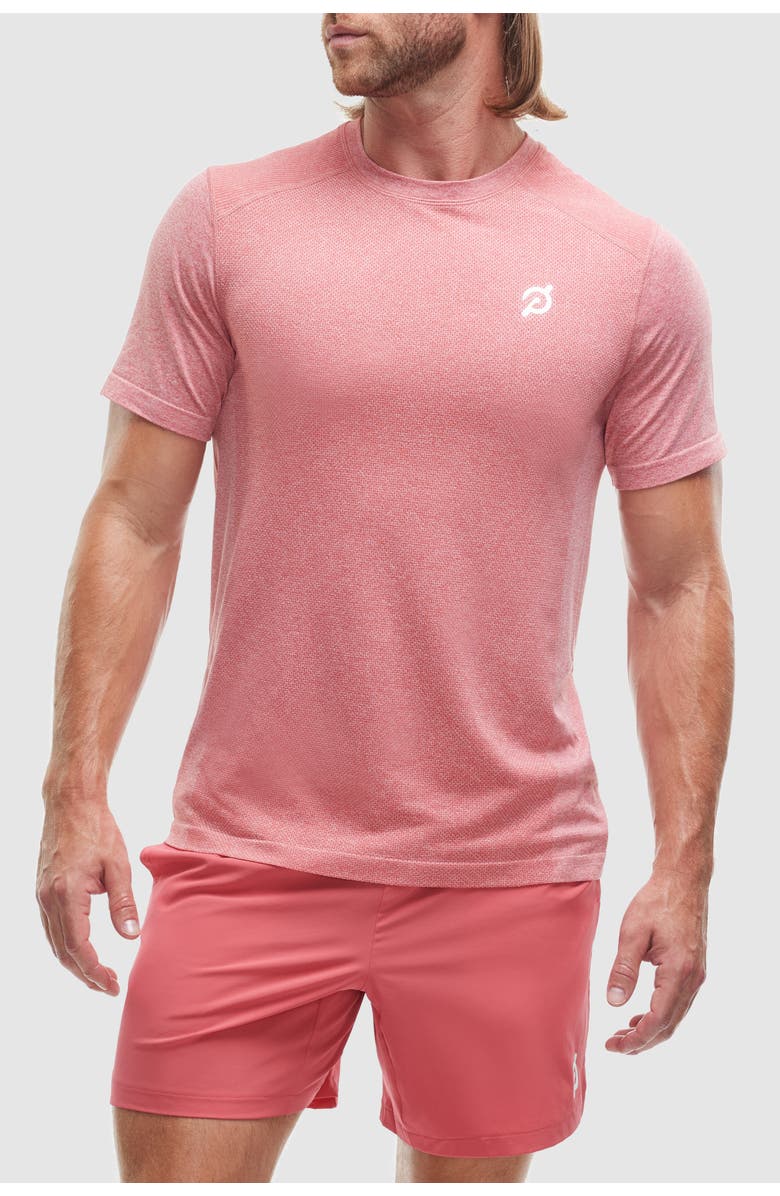 Peloton Seamless Short Sleeve, Main, color, Brick Red