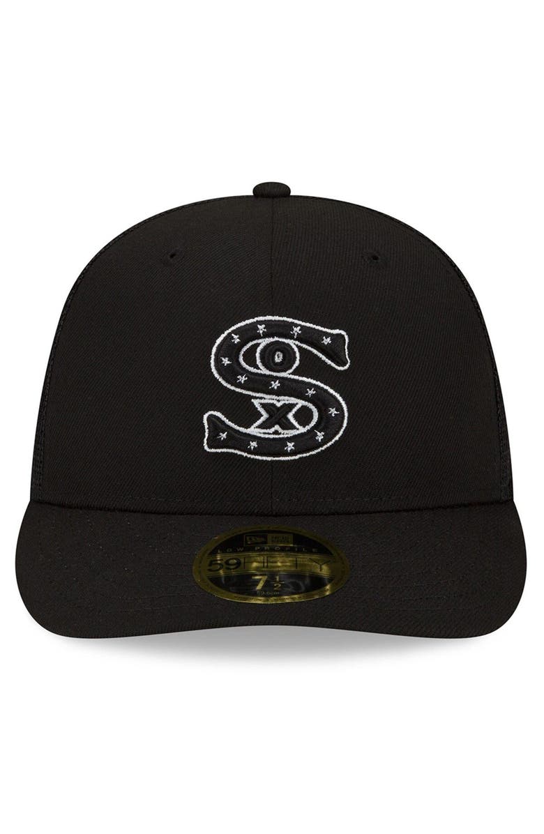 New Era Men's New Era Black Chicago White Sox Batting Practice Low Profile 59FIFTY Fitted Hat, Alternate, color,