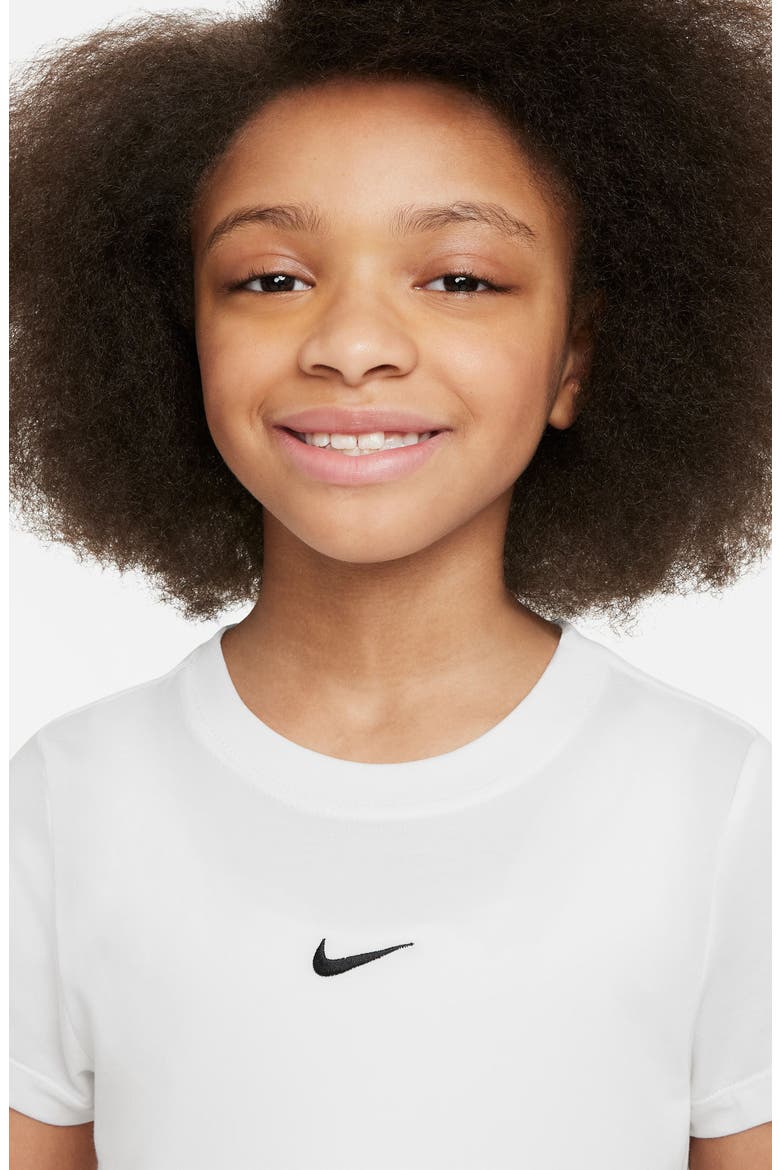Kids' Sportswear Crop T-Shirt, Alternate, color, WHITE