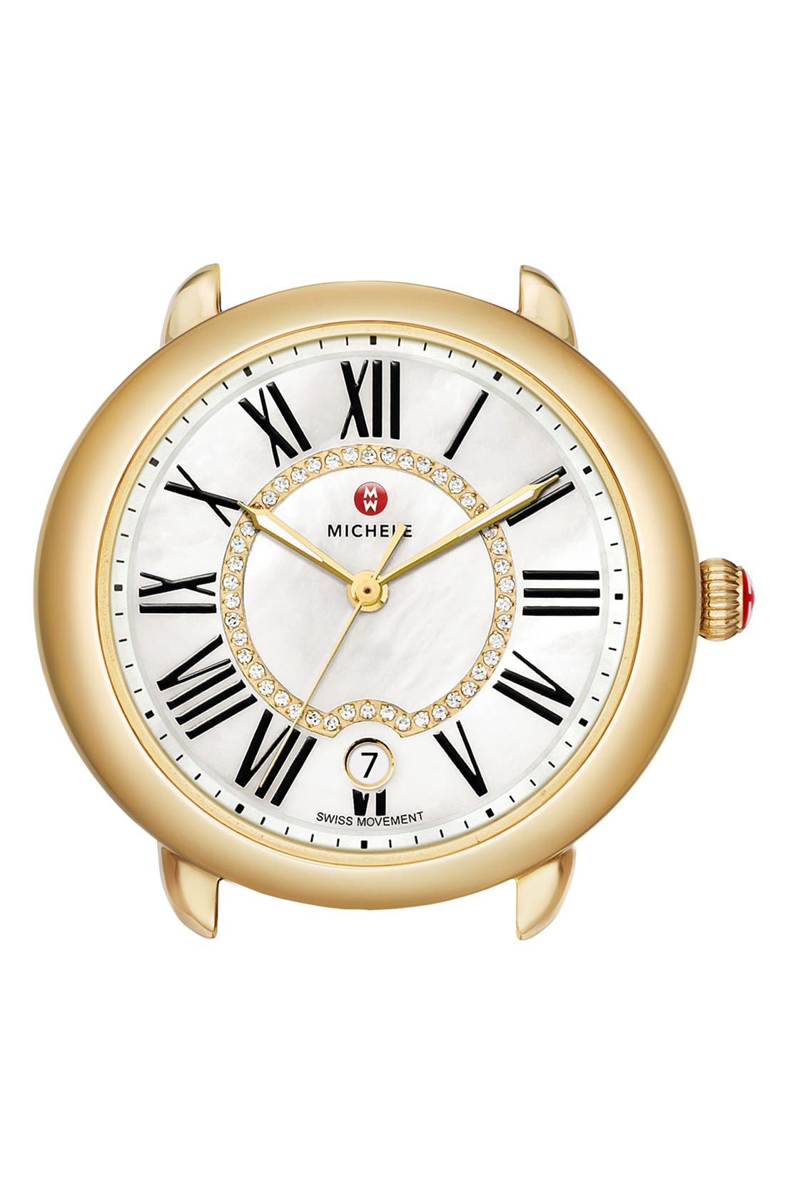 MICHELE Serein 16 Diamond Dial Watch Head, 34mm x 36mm