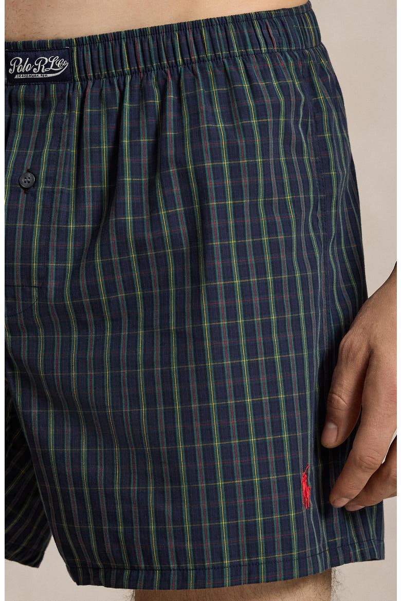 Plaid Woven Boxers, Alternate, color, MINI POLO TARTAN RED