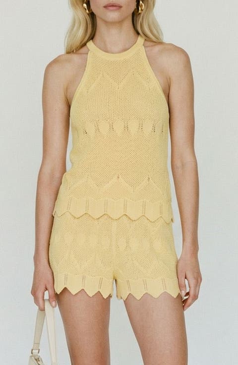 Seashell Sands Pointelle Knit Tank